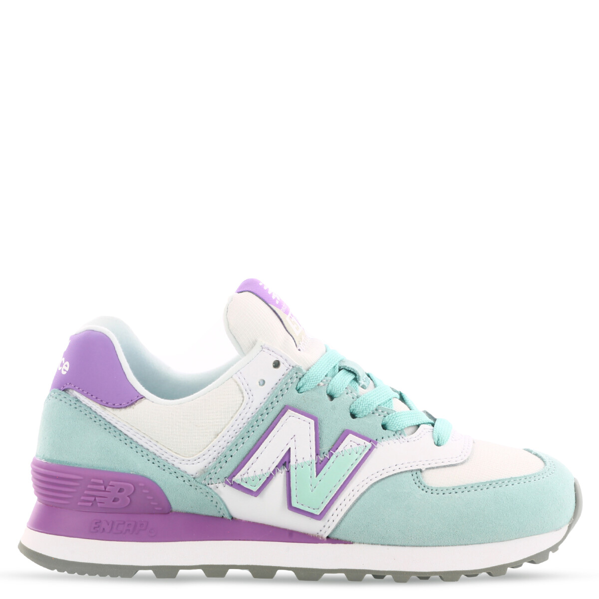 Championes de Mujer New Balance Classics Traditionnels New Balance - Blanco - Verde Agua - Violeta 