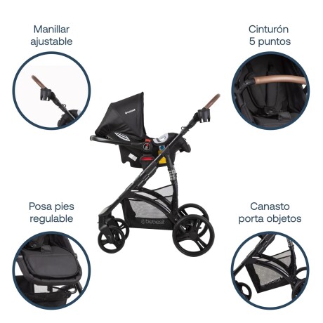 Coche Travel System QUEST LX Bebesit Negro Coche Travel System QUEST LX Bebesit Negro