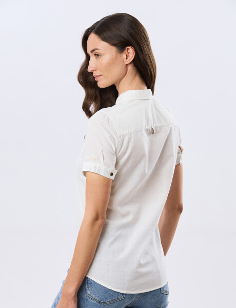 CAMISA LISA DE LINO Blanco