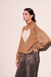 Sweater Algodón Peinado Camel