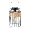 LAMPARA LED SOLAR NEGRO 16X25CM Unica