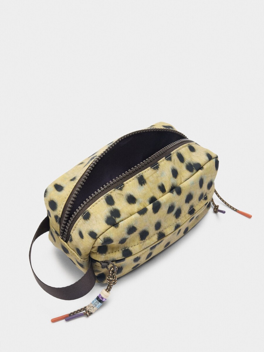 Estuche De Nylon Estampado Animal multicolor