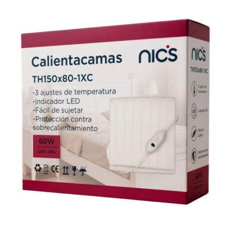 Calienta Camas NICS 1 Plaza 60W Polyester Calienta Camas NICS 1 Plaza 60W Polyester