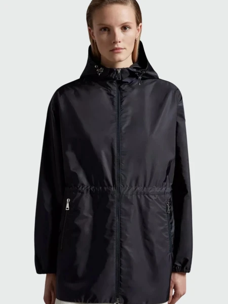 Moncler -Chaqueta de nylon impermeable con capucha, Wete Azul
