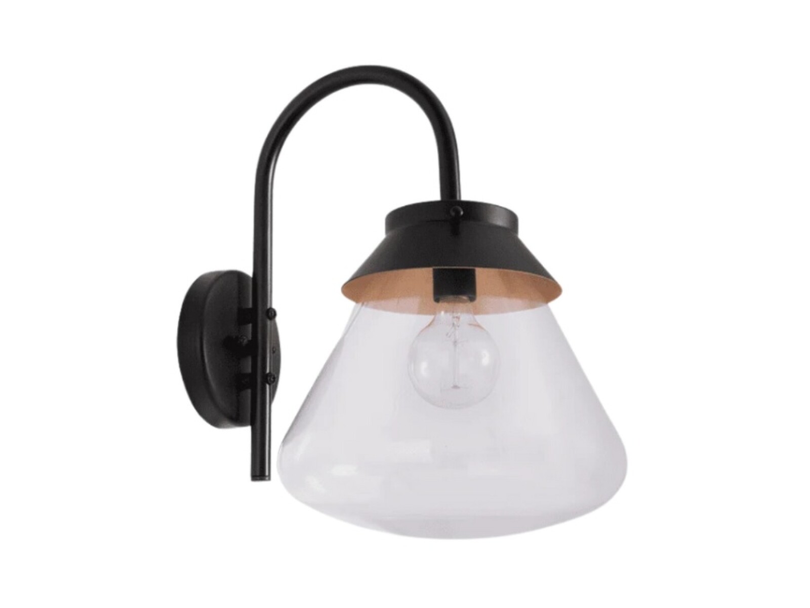 APLIQUE JARDIN 1L E27 VIDRIO Y METAL 
