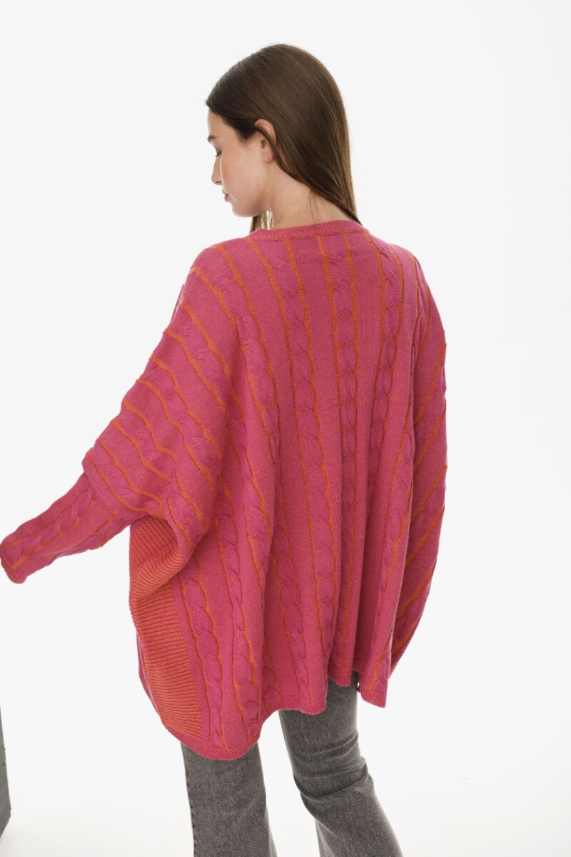 Sweater Oceano Magenta/Naranja