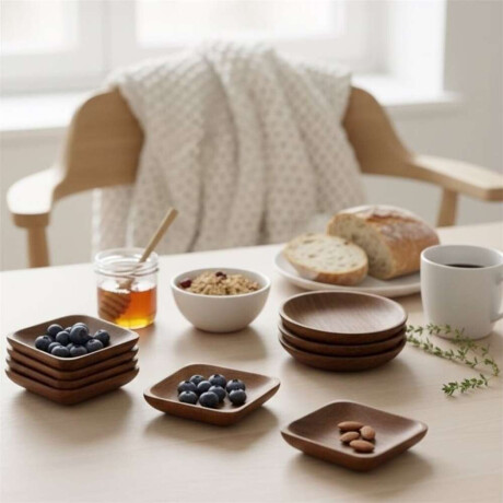 Set X4 Copetineros Cuad. Madera 13X13X2.5Cm Set X4 Copetineros Cuad. Madera 13X13X2.5Cm