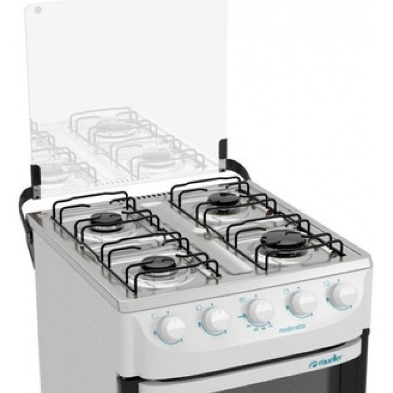 COCINA MUELLER MODERATTO 4 HORNALLAS BLANCA