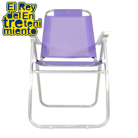 Silla Reposera Reclinable Aluminio 4 Pos 120 kg N1 Violeta