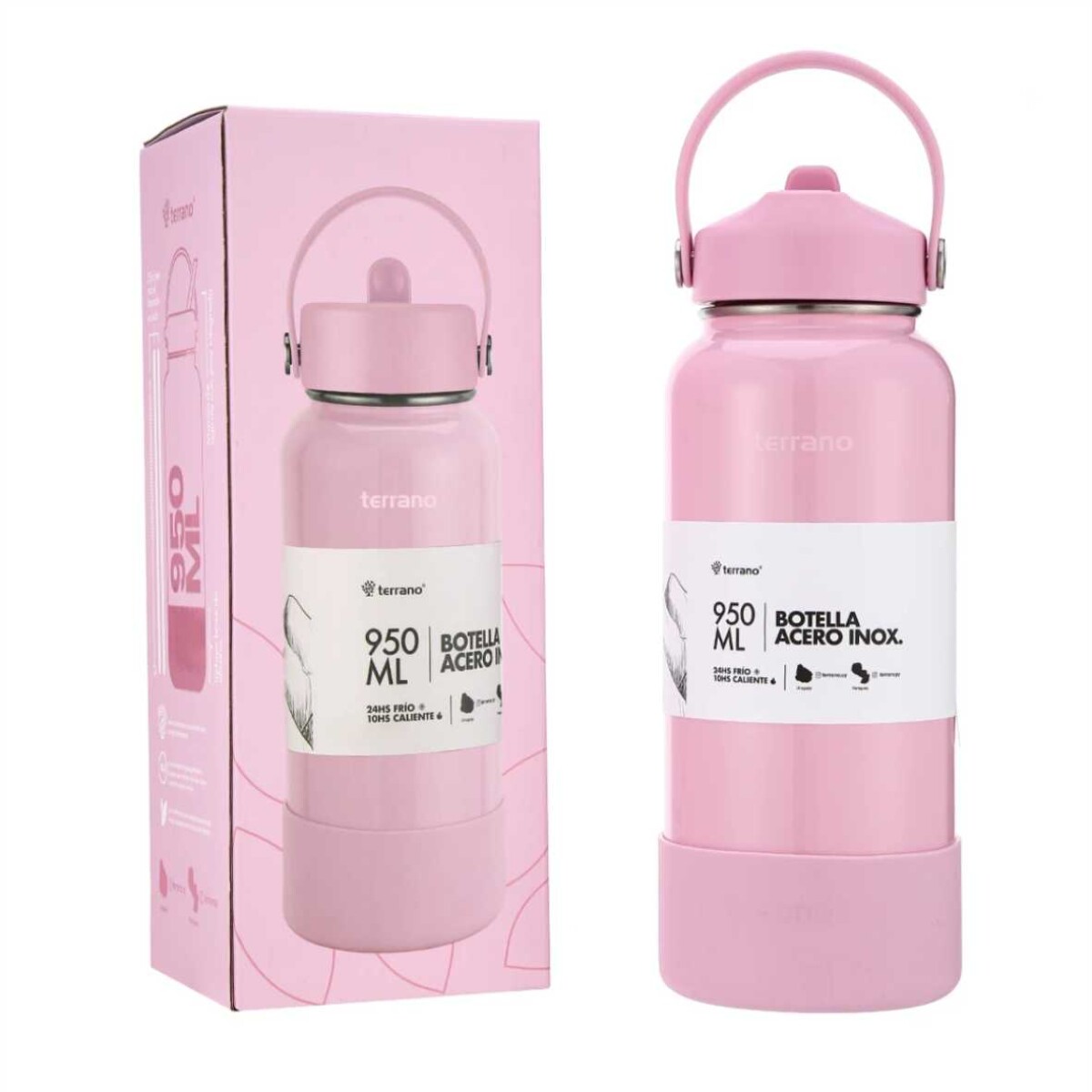 BOTELLA TÉRMICA TERRANO 950ML - MIAMI PINK 