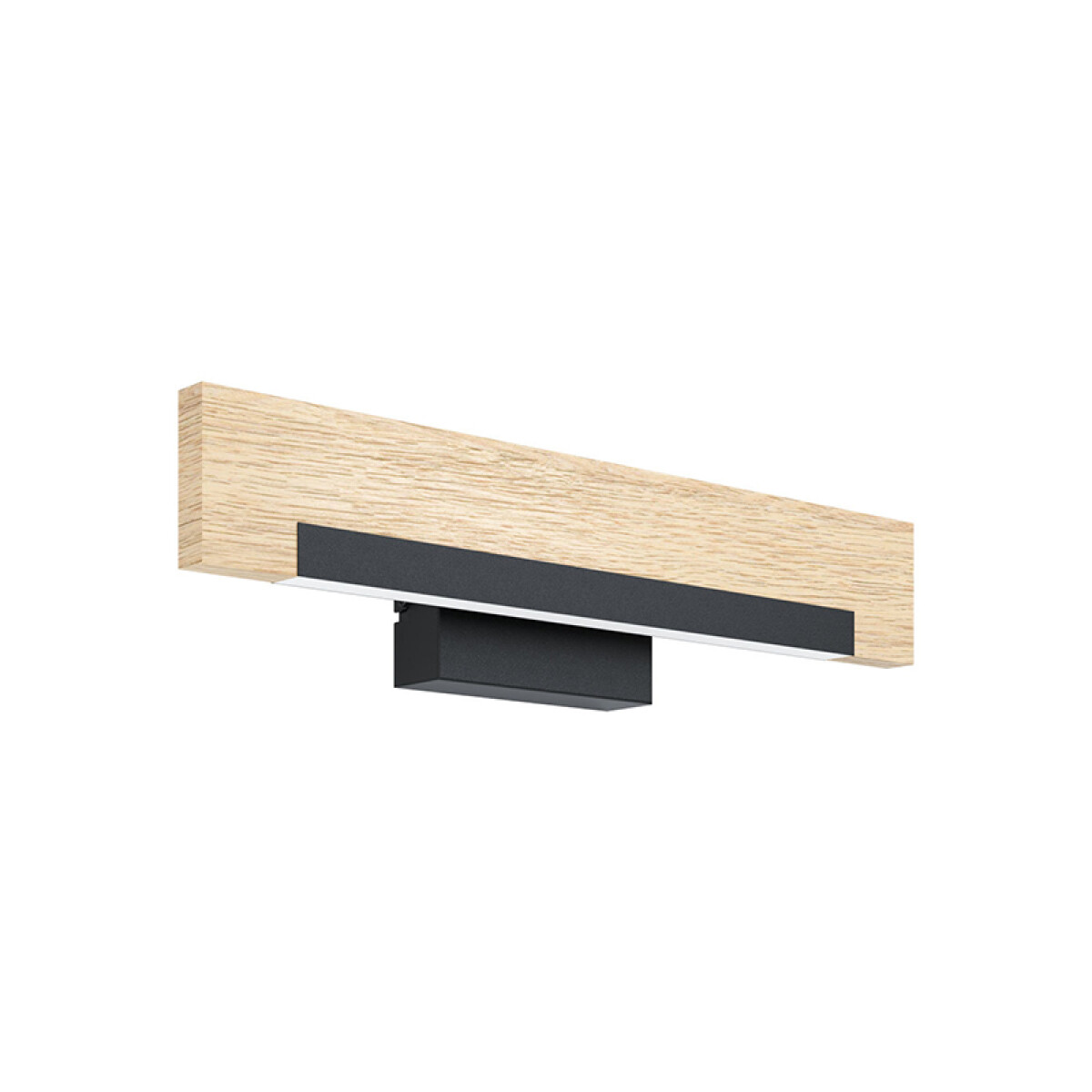 Aplique pared LED negro/madera cálida 9,6W CAMACHO - EG0863 