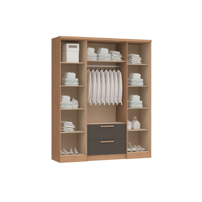 Ropero Aspen 4 Puertas 2 Cajones Angelin/Titanium Ropero Aspen 4 Puertas 2 Cajones Angelin/Titanium