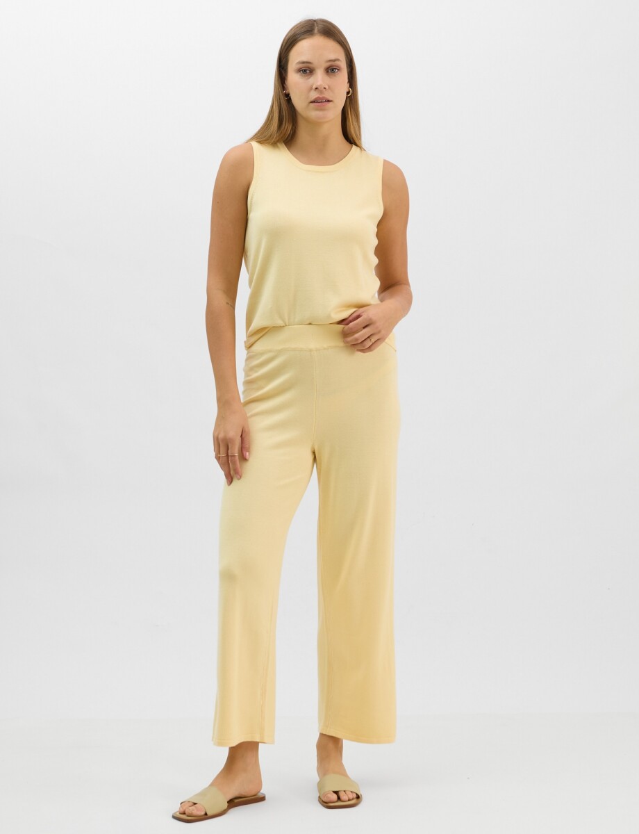 Pantalon Tejido - Amarillo 