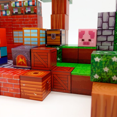 Juego Bloques Magnéticos 150p Cubo Novedad Minecii Juego Bloques Magnéticos 150p Cubo Novedad Minecii