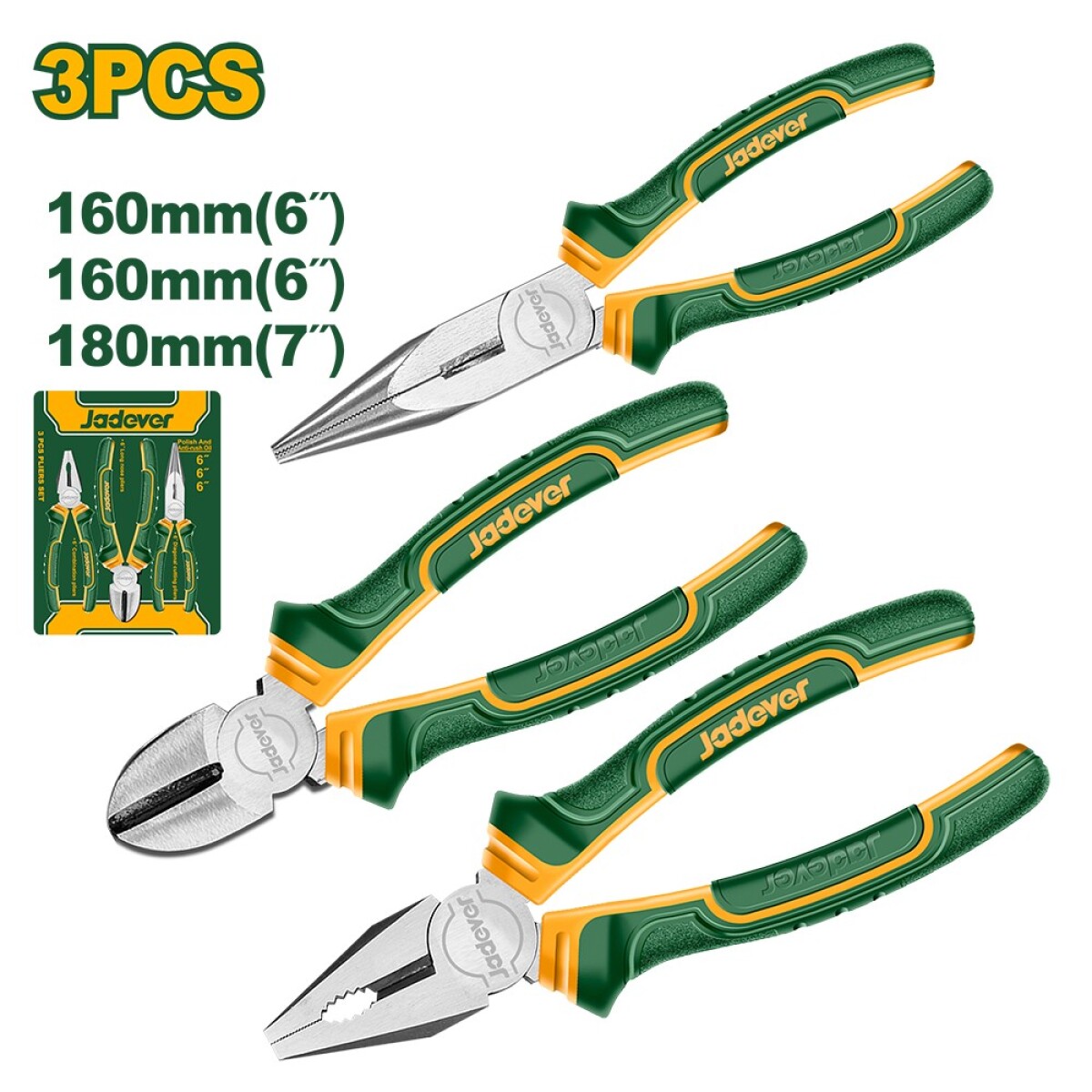 Set Pinzas Alicates x3 