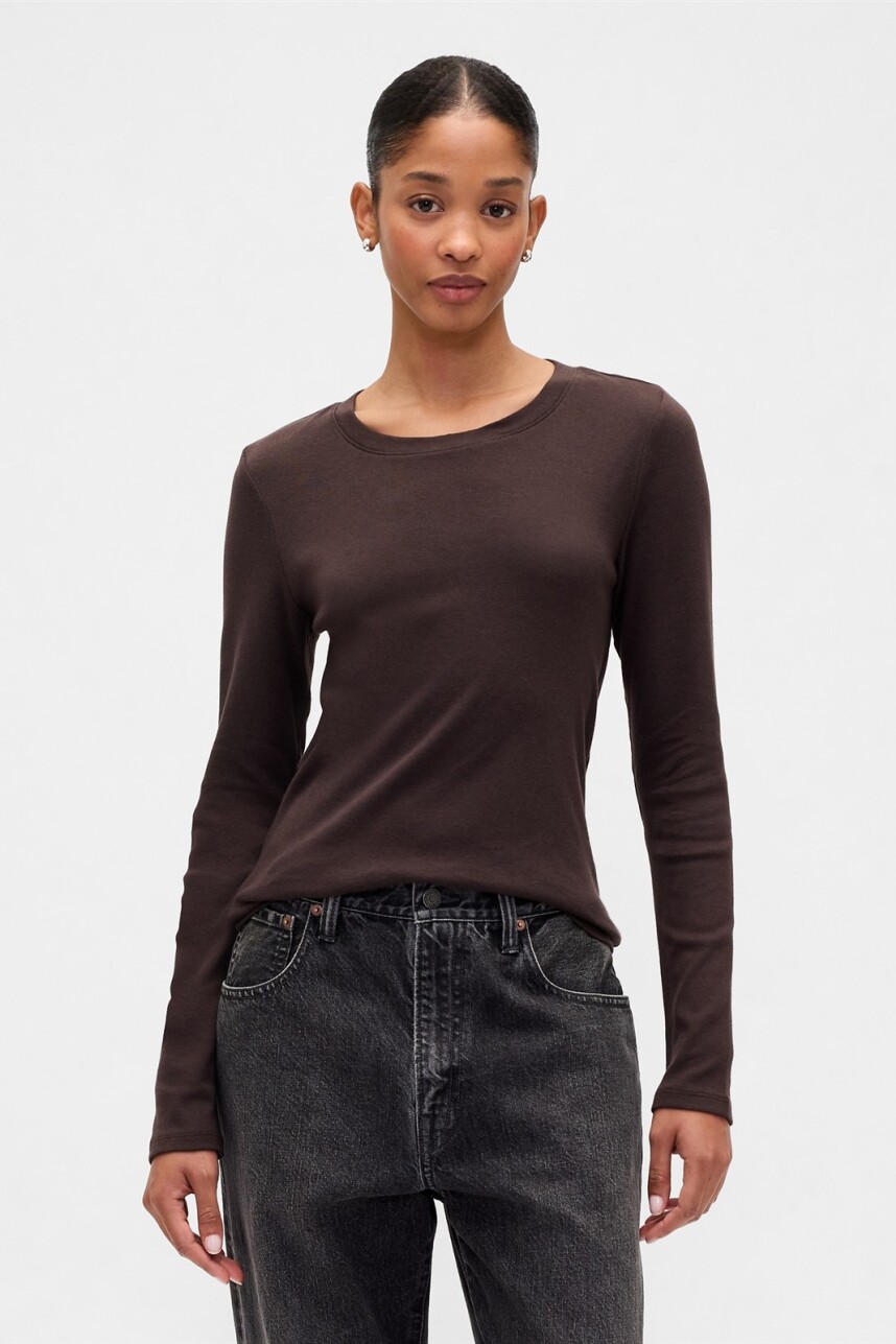 Remera Manga Larga Mujer Terra Brown