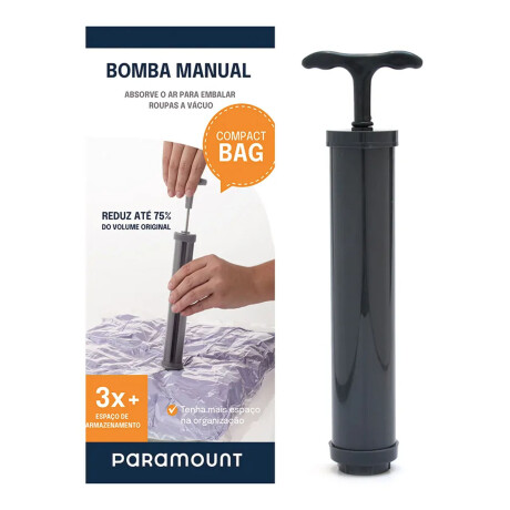 Bomba Manual a Succión Compract Bag para Bolsas Al Vacío Negro