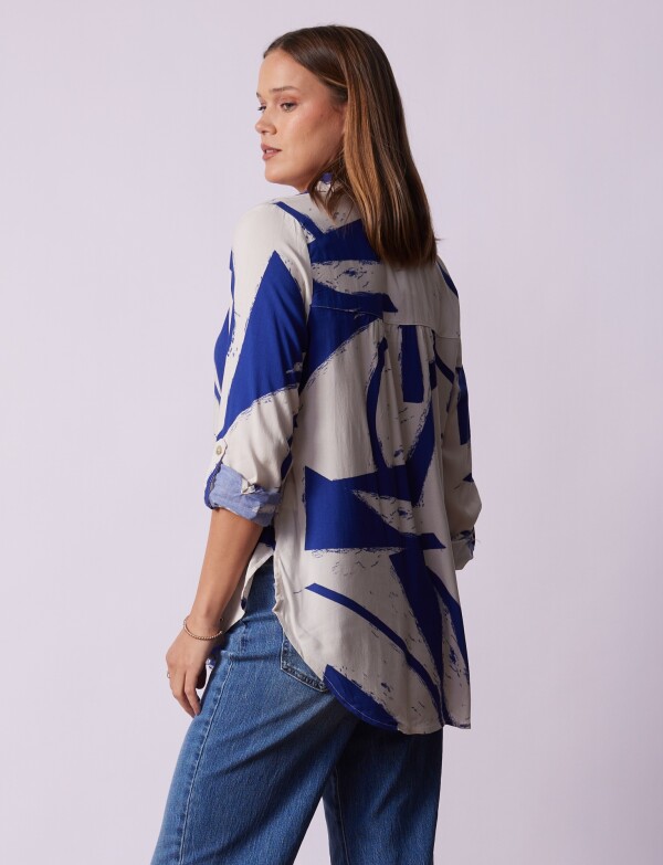 Camisola Print MULTI/AZUL