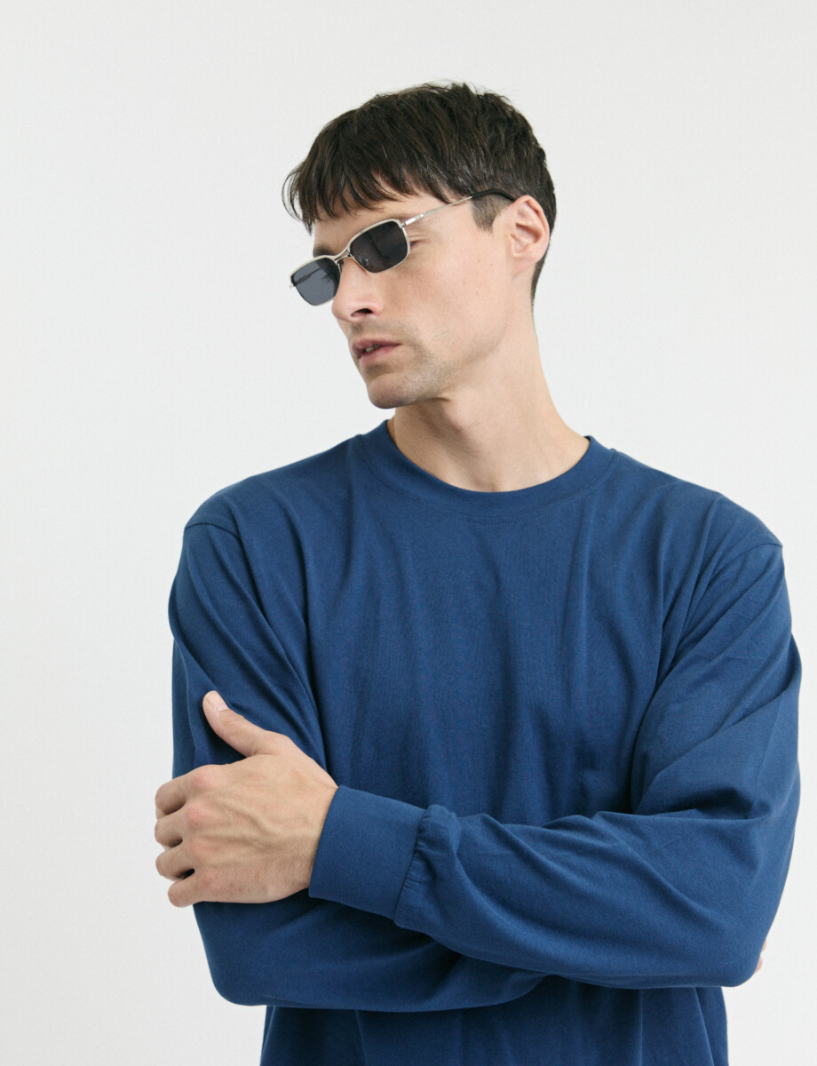520682 T-SHIRT HARRINGTON LABEL Azul Piedra
