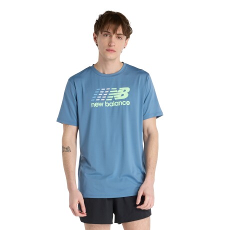 Remera New Balance de Hombre - Performance - MT53070SRU BLUE