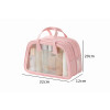 Necessaire de Viaje Organizador Impermeable con Compartimentos _ Ideal Porta Cosméticos y/o Artículos de Baño Rosa