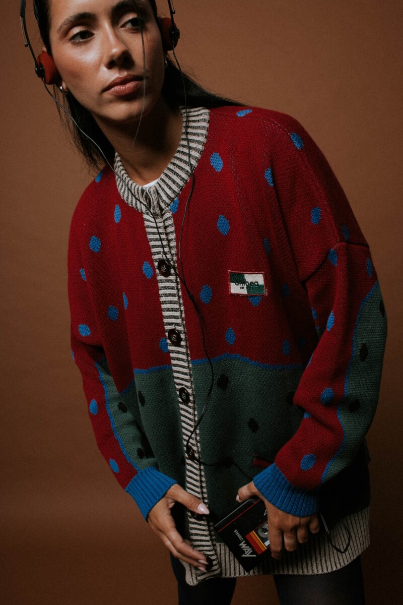 Cardigan VARSITY Bordó