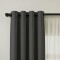 Barrote cortina doble de metal 1,5 m + 2 Soportes NEGRO