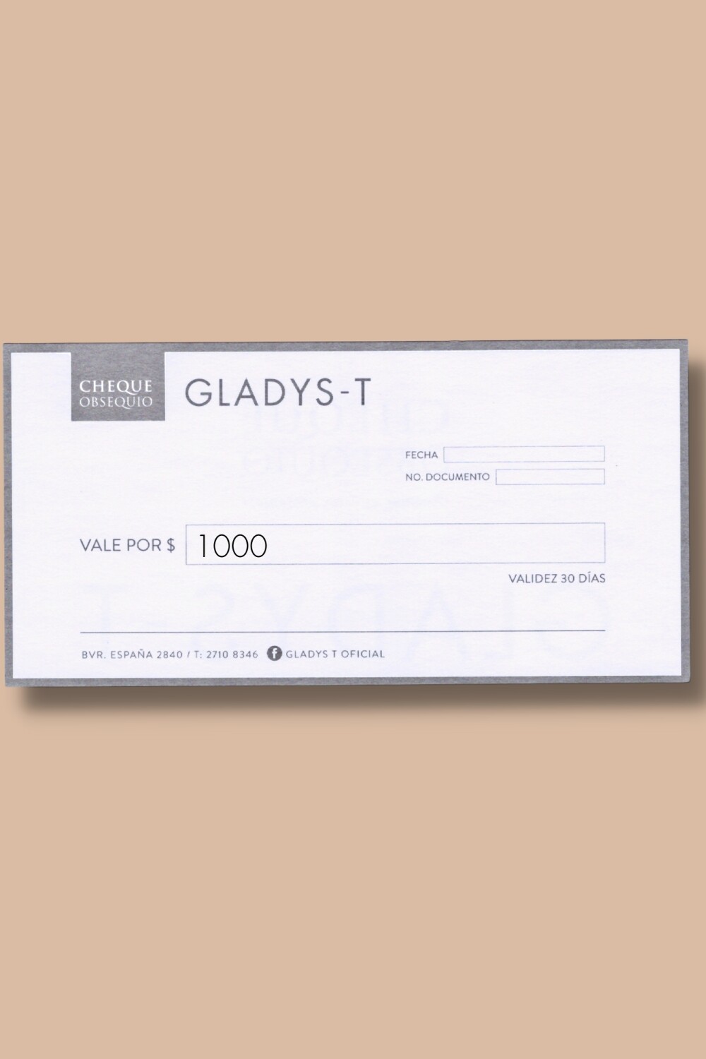 CHEQUE OBSEQUIO 1000