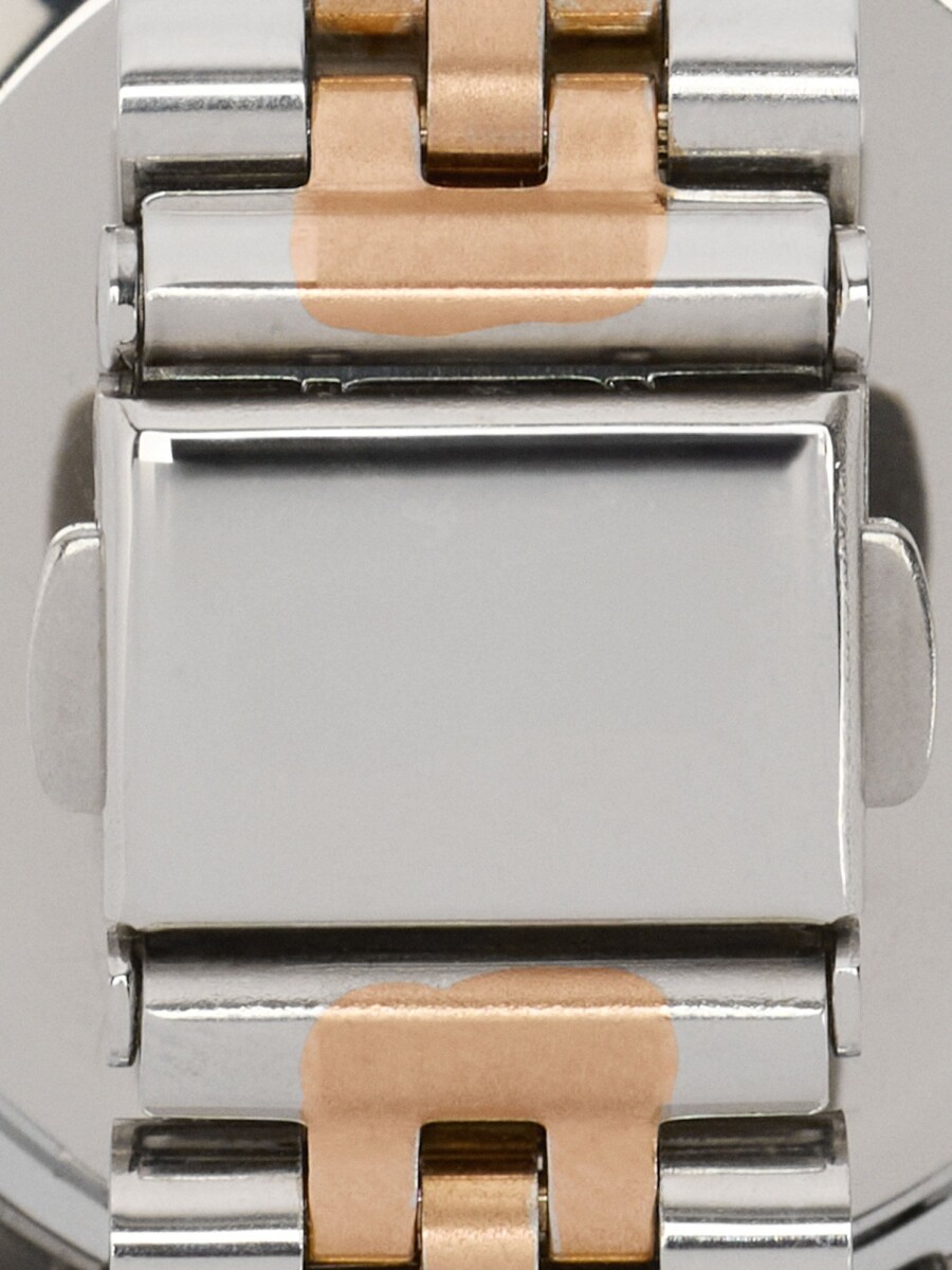 Reloj Redondo Bicolor Con Pulsera De Acero bicolor