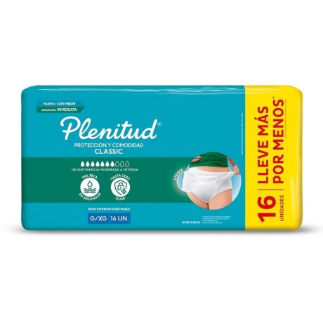 PLENITUD PANT CLASSIC X 16 TALLE G-XG 001