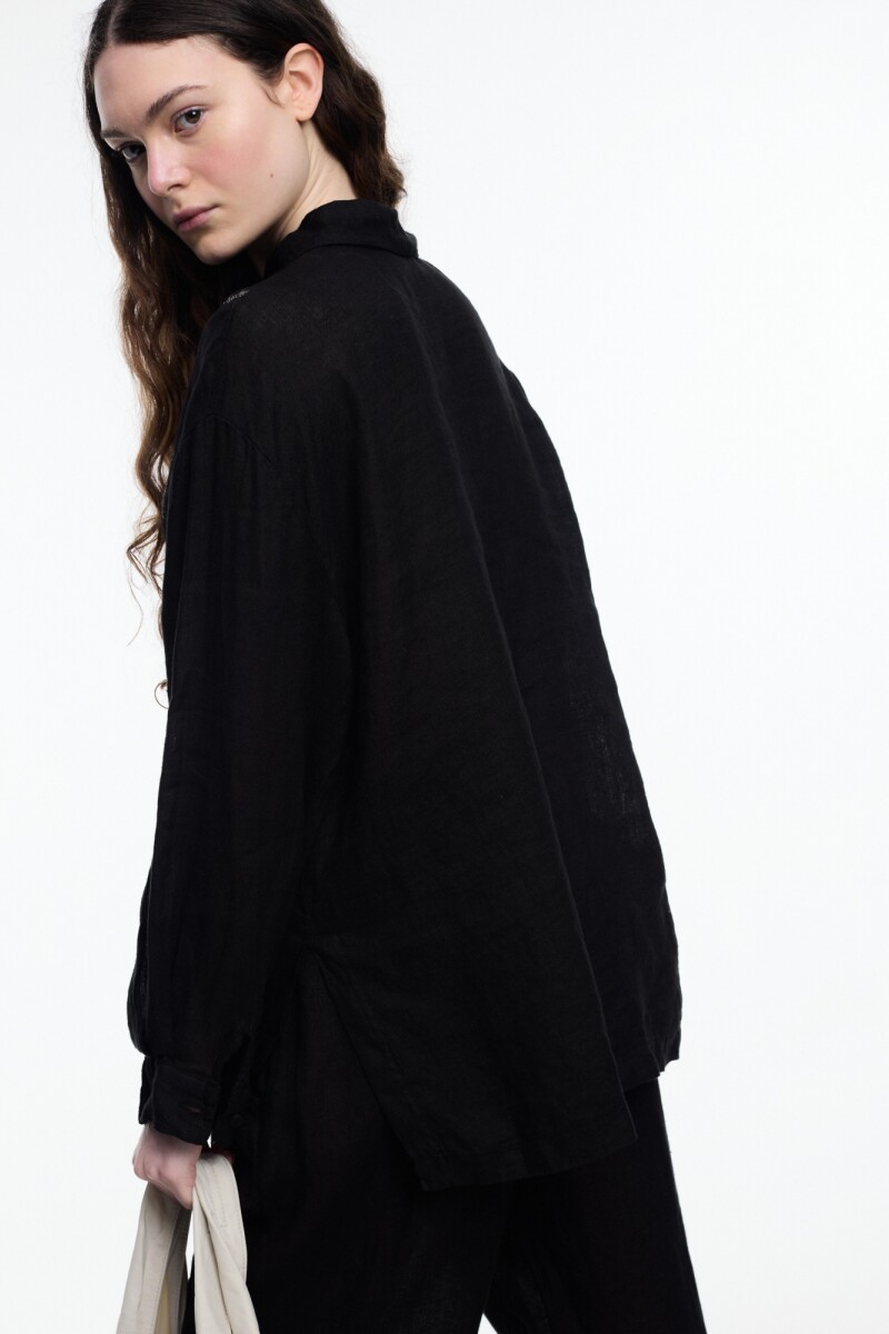 CAMISA MANGA LARGA Negro