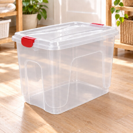 Set x2 Caja organizadora 65 lts TRANSPARENTE