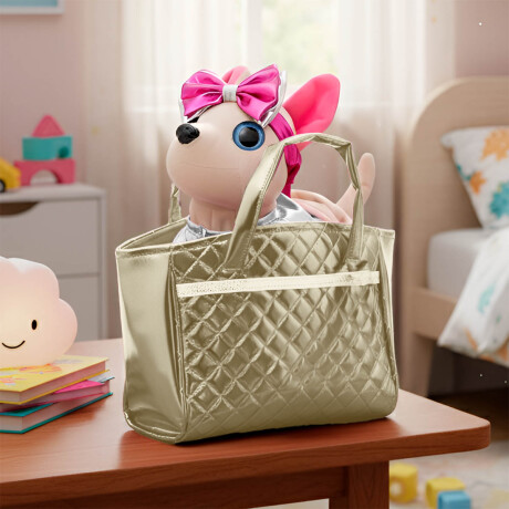 Cartera Infantil Juguete Perrito De Peluche Niñas Dorado