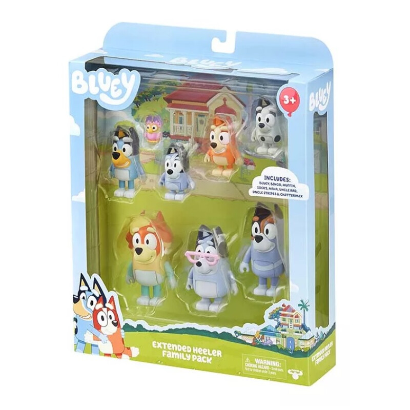 Bluey Extended Heeler Family Pack Figuras Bluey Extended Heeler Family Pack Figuras