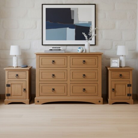 Cómoda + Mesas de Luz Naturale Cómoda + Mesas de Luz Naturale