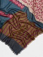 Pañuelo Estampado De Lana multicolor