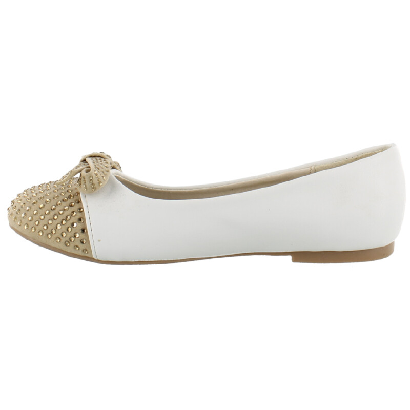 Balerinas Infantiles Croco Kids Zapato Gacela Blanco