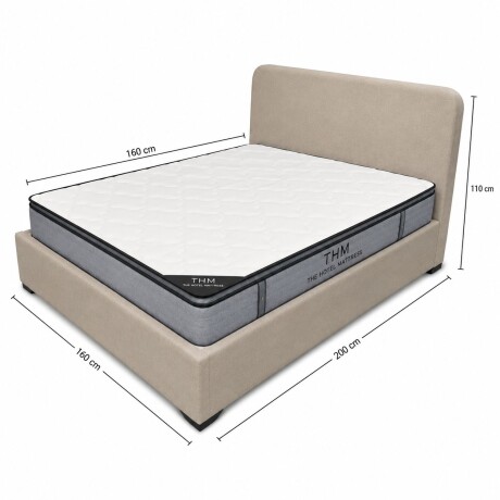 Sommier Baul plaza y media HAMPTONS Hybrid Ruthenium con Respaldo Sommier Baul plaza y media HAMPTONS Hybrid Ruthenium con Respaldo