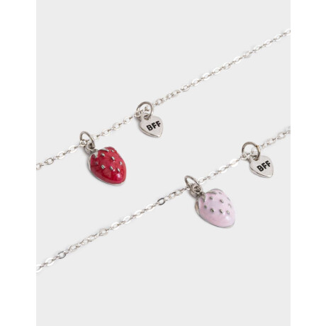 Collares Infantiles Con frutas Plateado