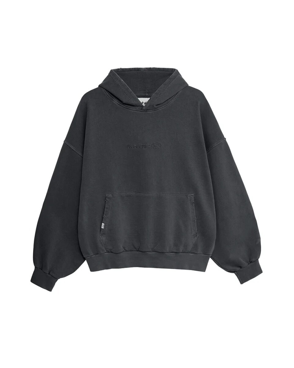Stone Washed Black Icon Hoodie 