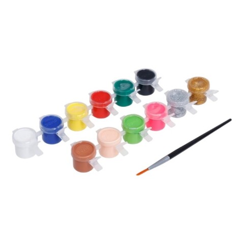 Set de Témperas x12 colores 3ml + pincel Set de Témperas x12 colores 3ml + pincel