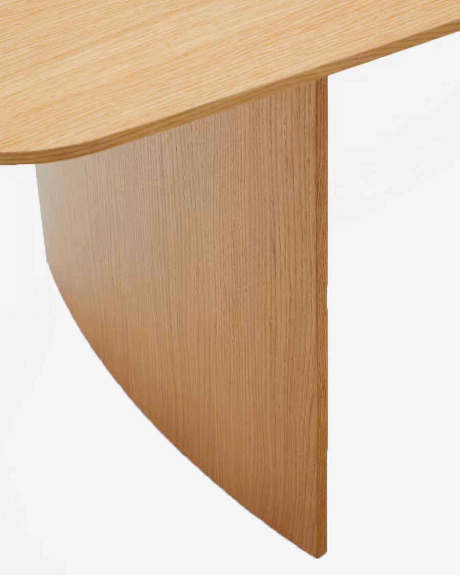 Mesa Litto de chapa de roble de roble 240 x 100 cm