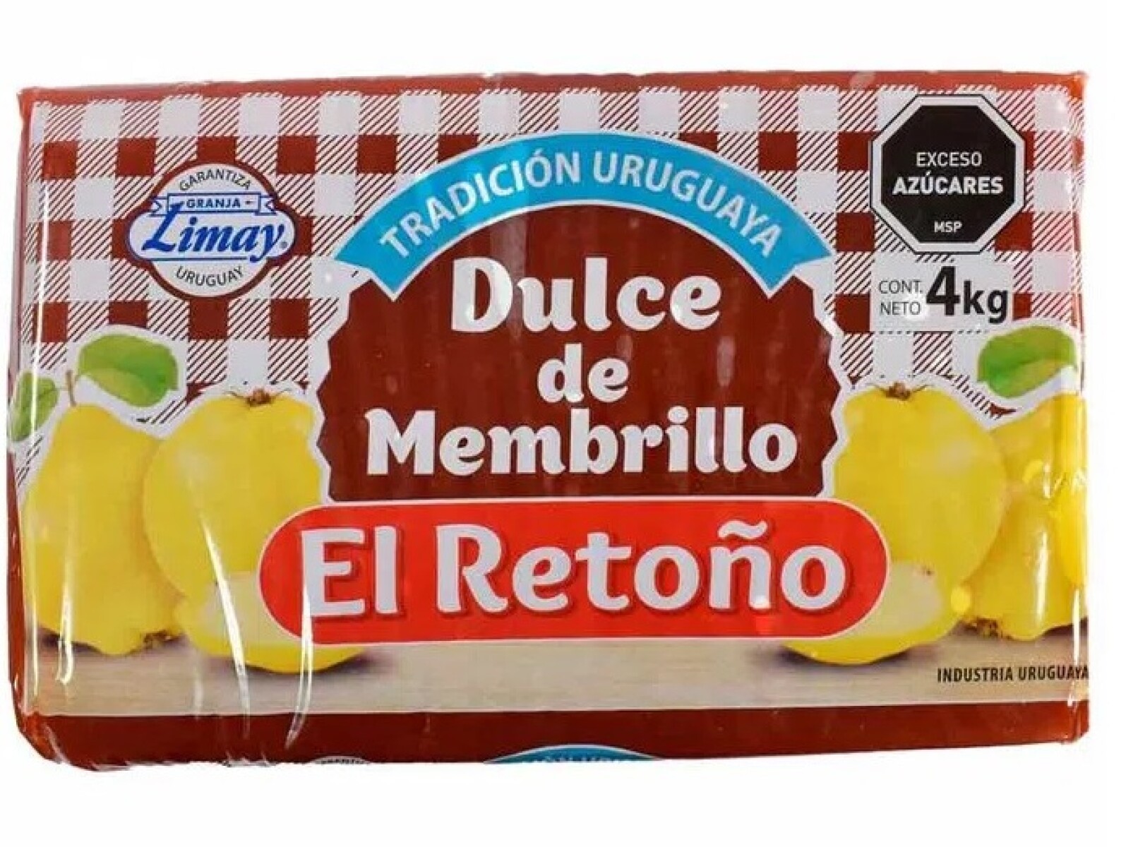 DULCE DE MEMBRILLO EL RETOÑO 4 KGS 