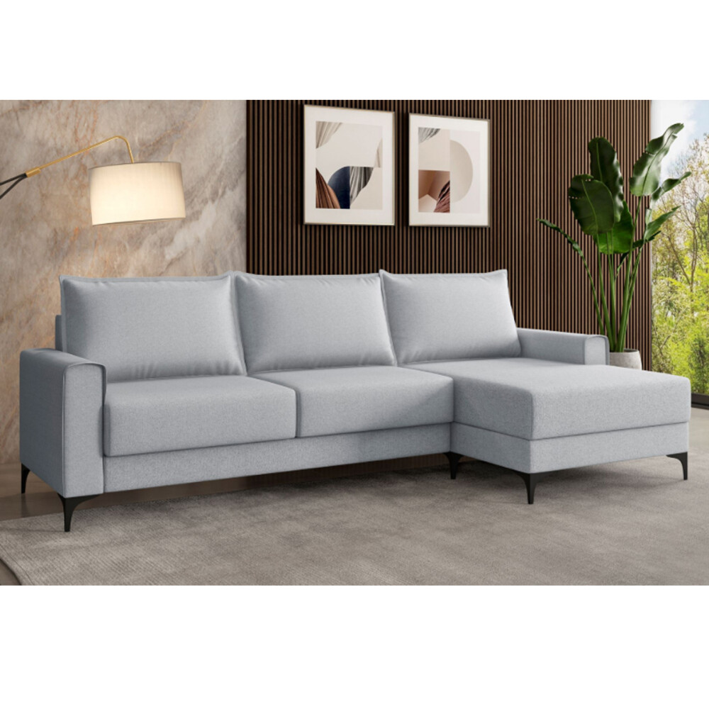 SOFÁ SILLON ESQUINERO CON CHAISE 3 CUERPOS PATAS DE METAL SOFÁ SILLON ESQUINERO CON CHAISE 3 CUERPOS PATAS DE METAL