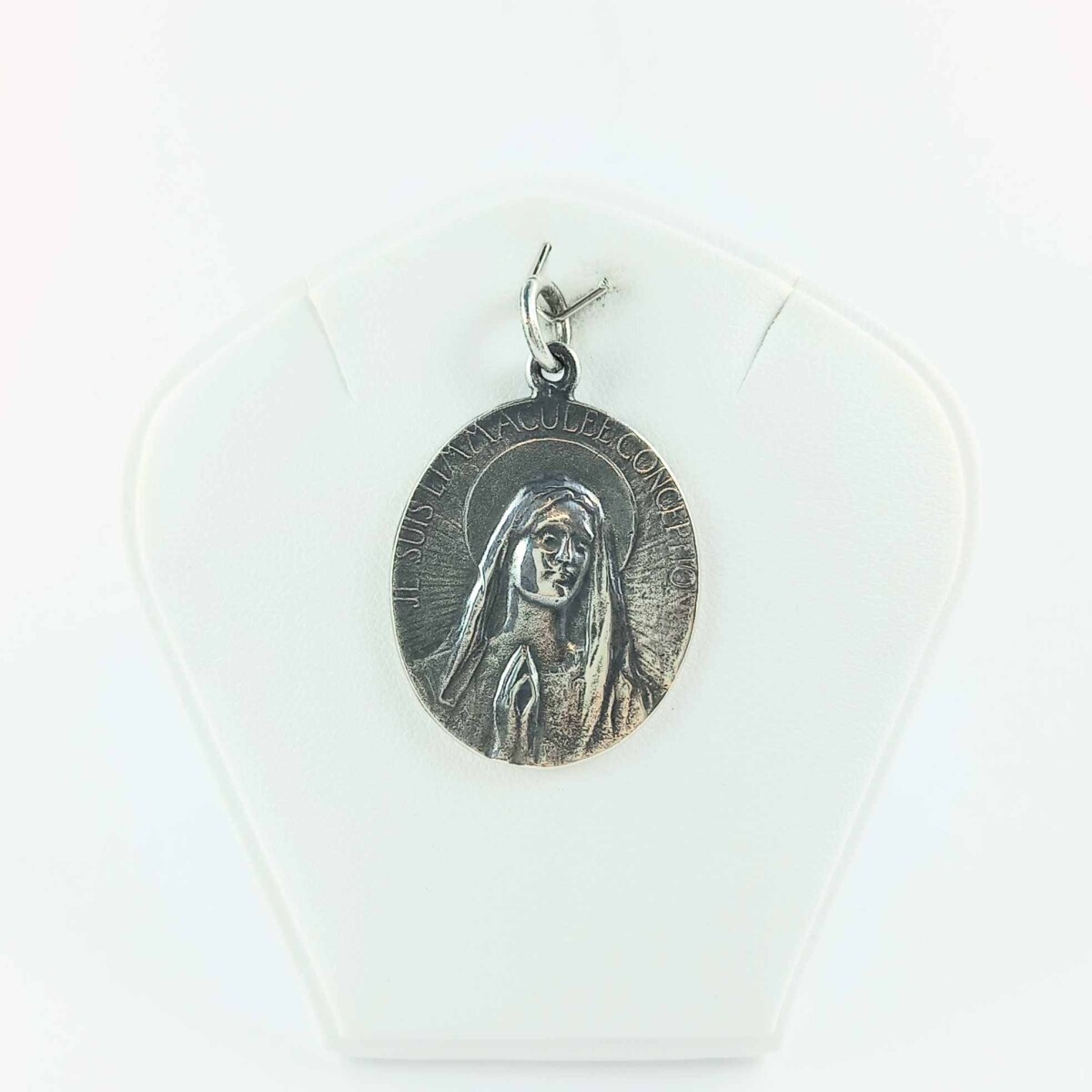Medalla religiosa de plata 925, Virgen Inmaculada Concepción. 