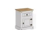 Mesa de luz 1 puerta 1 cajon - Linea mexicana Blanco