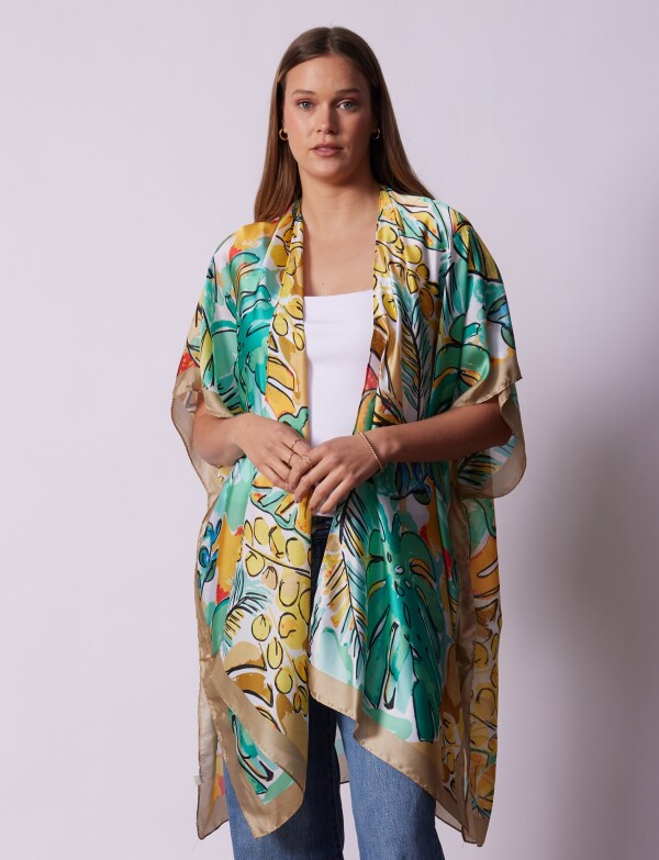 Kimono Flores BEIGE/MULTI