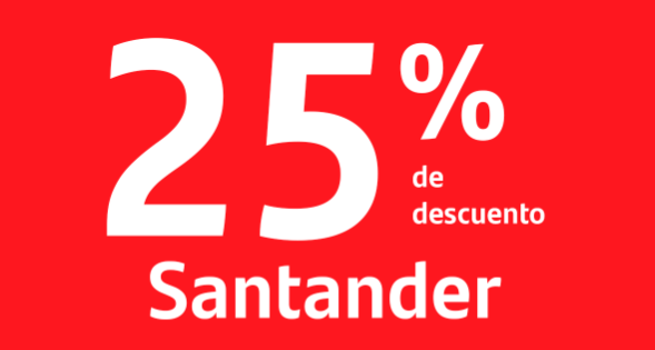 25% Santander Crédito y Débito
