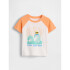 V-FRCH SS LOGO GRPH RAGLAN T ICY ORANGE V2