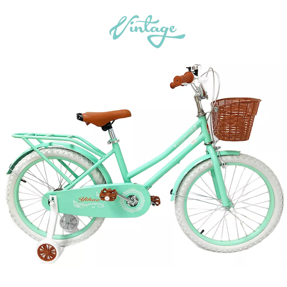 Bicicleta Infantil Rodado 16 Con Rueditas Auxiliares Y Canasto Verde